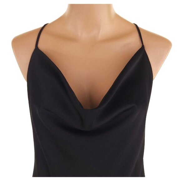Halston Heritage Cowl Neck Slip Dress Size 8 Black $450 - Picture 3 of 16